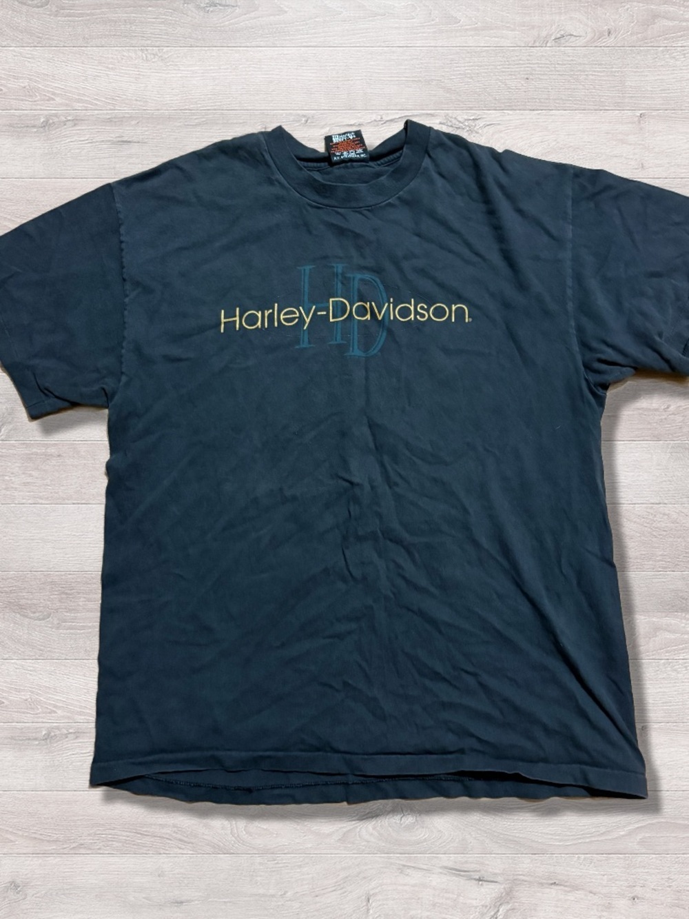 Vintage Harley Davidson Motorcycles Biker Double Sided Shirt Ohio Large